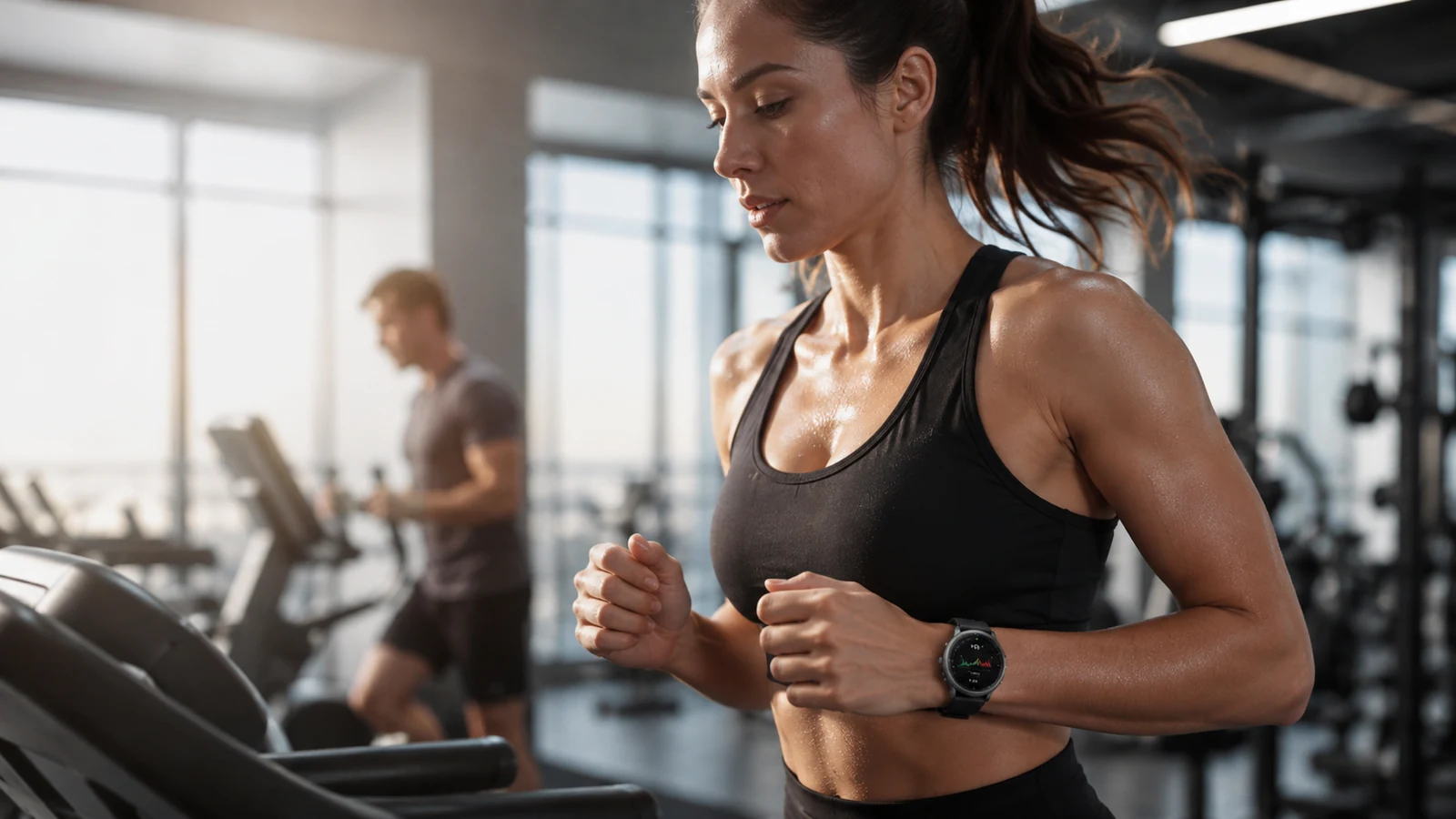 Illustration fitness montre cardio sans ceinture